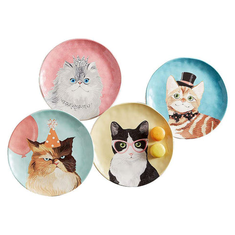 Pier 1 Party Cats Salad Plate Set of 4